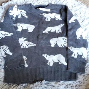 Polar bear print sweater